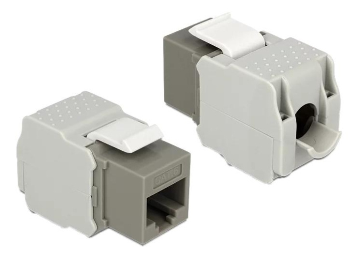 DeLOCK Keystone Module RJ45 jack > LSA Cat.6 UTP grey in the group COMPUTERS & PERIPHERALS / Computer cables / Network cables / Adapters & Conductor joints at TP E-commerce Nordic AB (C70749)