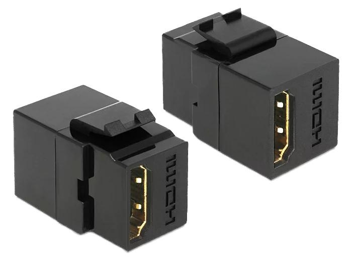 DeLOCK Keystone Module HDMI female > HDMI female black in the group COMPUTERS & PERIPHERALS / Computer cables / Network cables / Adapters & Conductor joints at TP E-commerce Nordic AB (C70753)