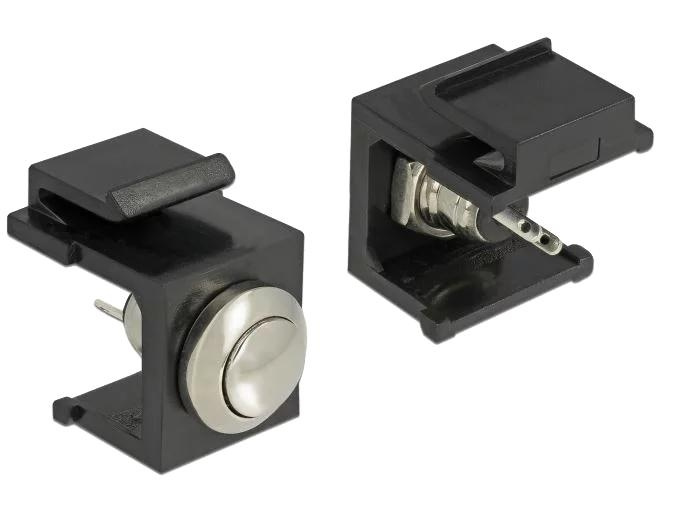 DeLOCK Keystone Push-button black in the group COMPUTERS & PERIPHERALS / Computer cables / Network cables / Adapters & Conductor joints at TP E-commerce Nordic AB (C70757)