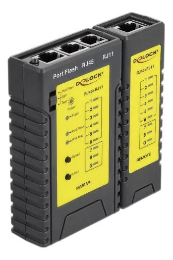 DeLOCK Cable Tester RJ45 / RJ12 + Portfinder in the group COMPUTERS & PERIPHERALS / Computer components / Tools & Mounting at TP E-commerce Nordic AB (C70758)