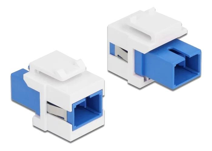 DeLOCK Keystone Module SC Simplex female to SC Simplex female, blue in the group COMPUTERS & PERIPHERALS / Computer cables / Network cables / Adapters & Conductor joints at TP E-commerce Nordic AB (C70769)