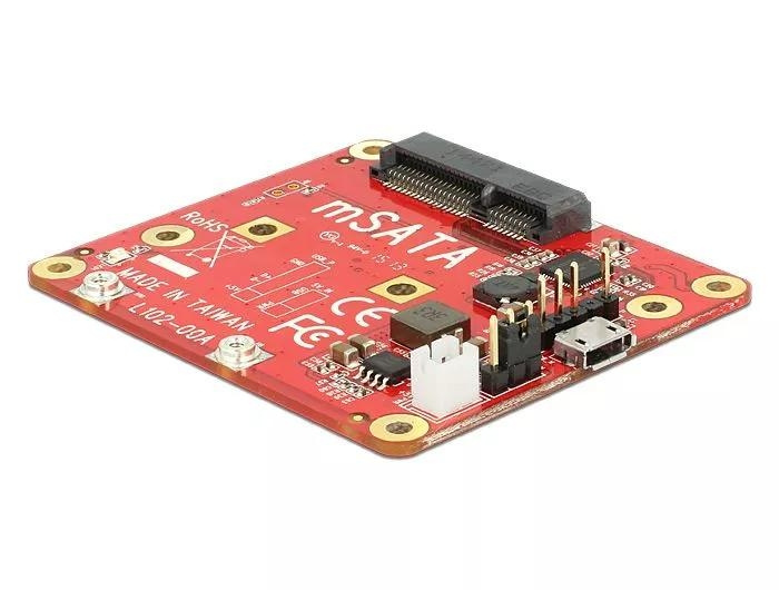 DeLOCK Raspberry mSATA module, Type Micro-B, incl. mounting kit in the group COMPUTERS & PERIPHERALS / Computer components / Harddrives / Adapters & Accessories at TP E-commerce Nordic AB (C70818)