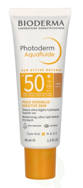 Bioderma Photoderm Aquafluid SPF50+ 40 ml Golden in the group BEAUTY & HEALTH / Skin care / Tanning / Sunscreen at TP E-commerce Nordic AB (C70876)