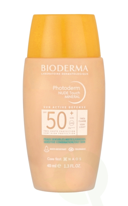 Bioderma Photoderm Nude Touch Mineral SPF50+ 40 ml Very Light in the group BEAUTY & HEALTH / Skin care / Tanning / Sunscreen at TP E-commerce Nordic AB (C70890)