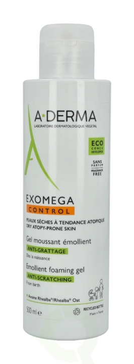 A-Derma Exomega Control Emollient Foaming Gel 500 ml in the group BEAUTY & HEALTH / Skin care / Body health / Bath & Shower gels at TP E-commerce Nordic AB (C70965)