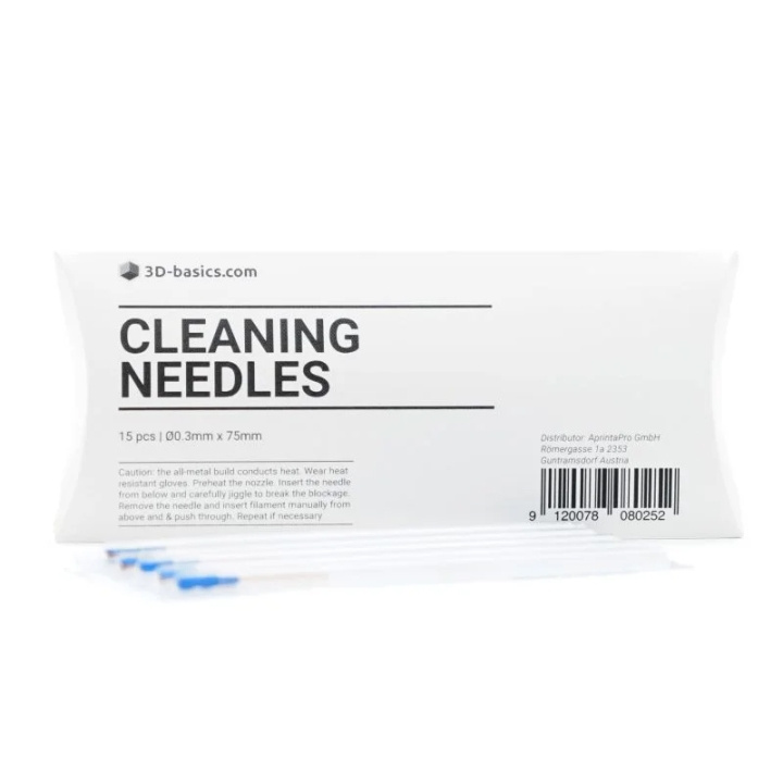 3D-basics Cleaing Needles 0.3x70mm 15pcs in the group COMPUTERS & PERIPHERALS / Printers & Accessories / Printers / 3D printers & Accessories / Tillbehör at TP E-commerce Nordic AB (C71145)