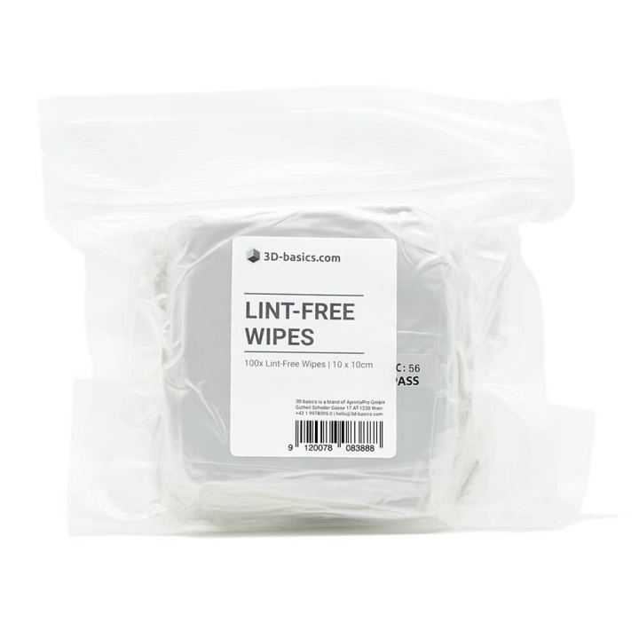 3D-basics Lint-Free Wipes 100x100mm 100pcs in the group COMPUTERS & PERIPHERALS / Printers & Accessories / Printers / 3D printers & Accessories / Tillbehör at TP E-commerce Nordic AB (C71148)