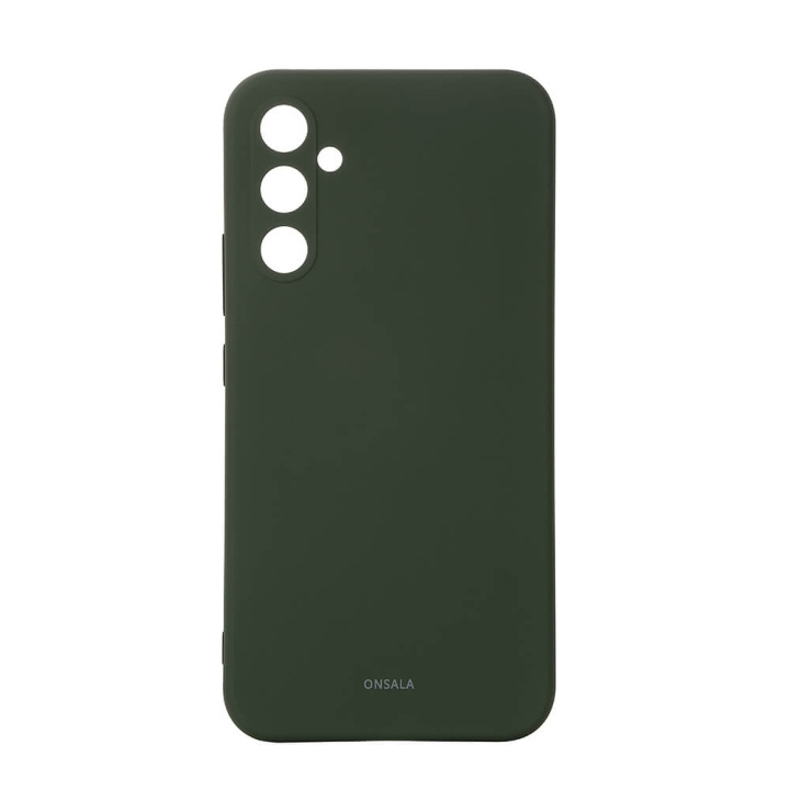 Onsala Phone Case with Silicone Feel Olive Green - Samsung A35 5G in the group SMARTPHONE & TABLETS / Phone cases / Samsung at TP E-commerce Nordic AB (C71198)