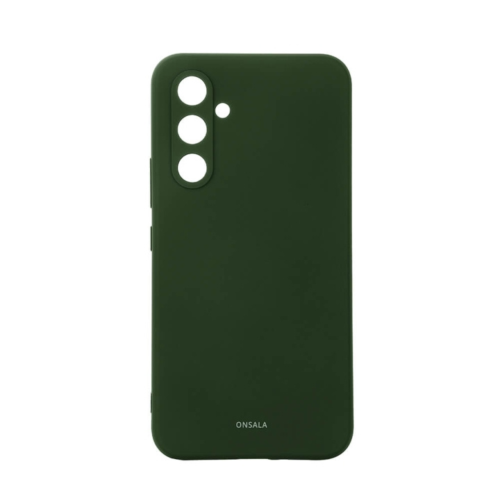 Onsala Phone Case with Silicone Feel Olive Green - Samsung A55 5G in the group SMARTPHONE & TABLETS / Phone cases / Samsung at TP E-commerce Nordic AB (C71199)