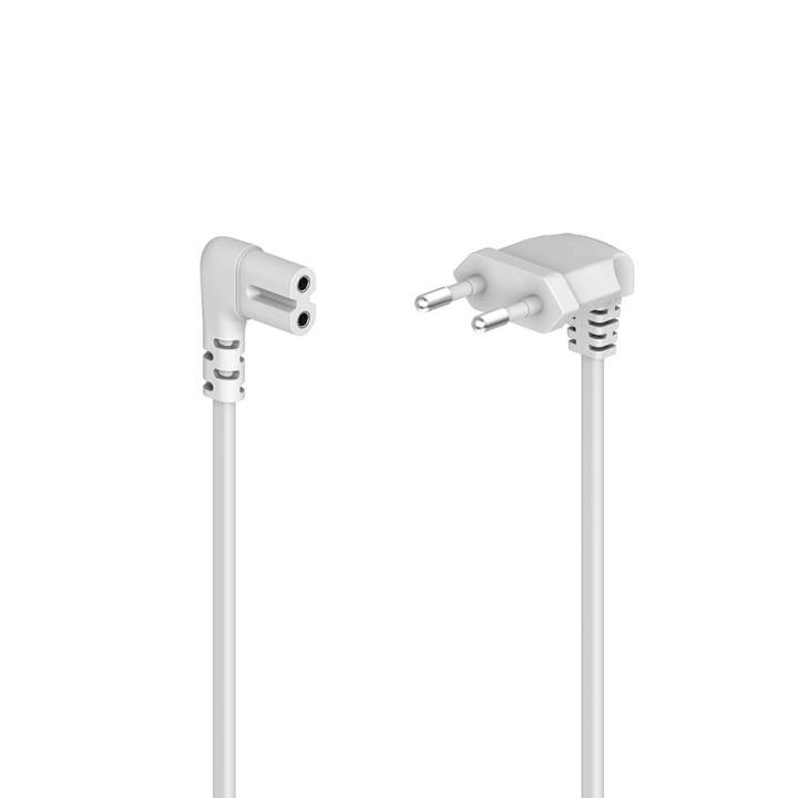 Hama Power Cable Euro Plug Angled White 3.0m in the group COMPUTERS & PERIPHERALS / Computer cables / Device kable at TP E-commerce Nordic AB (C71220)