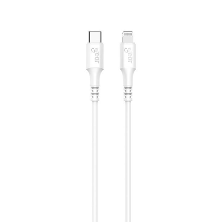 GEAR Cable USB-C to Lightning 0.5m White MFI C94 in the group SMARTPHONE & TABLETS / Chargers & Cables / Cables / Cables Lightning at TP E-commerce Nordic AB (C71399)