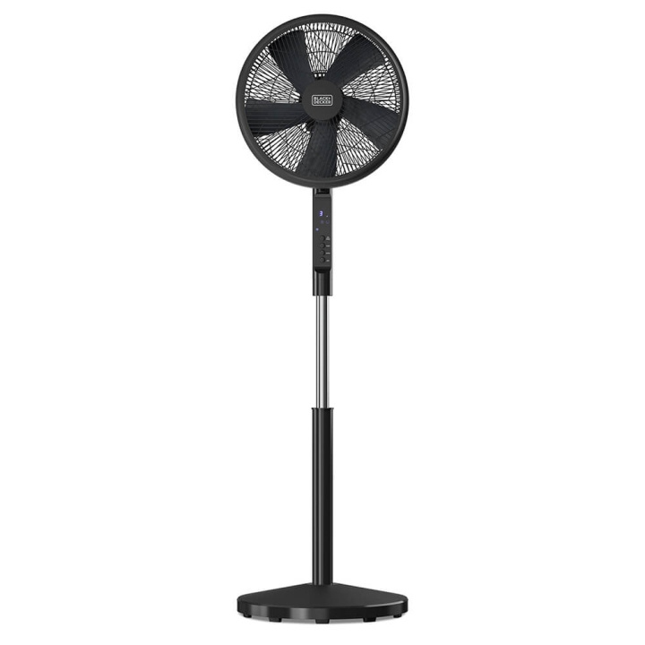 BLACK+DECKER Pedestal Fan 5 Blades Black 50W in the group HOME, HOUSEHOLD & GARDEN / Fans & Climate products / Floor standing fans at TP E-commerce Nordic AB (C71424)