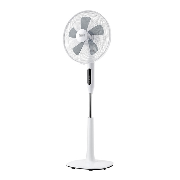 BLACK+DECKER Pedestal Fan 5 Blades White in the group HOME, HOUSEHOLD & GARDEN / Fans & Climate products / Floor standing fans at TP E-commerce Nordic AB (C71426)