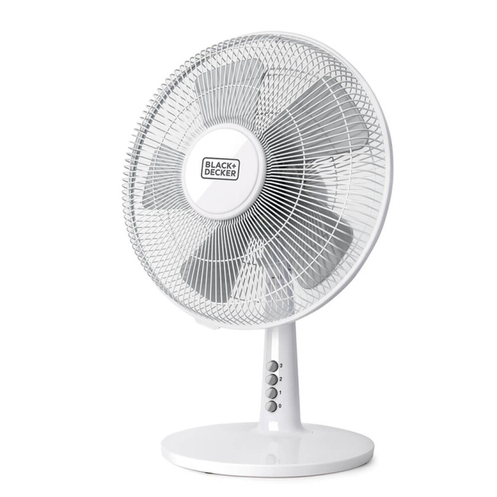 BLACK+DECKER Desk Fan 5 Blades White in the group HOME, HOUSEHOLD & GARDEN / Fans & Climate products / Table fans at TP E-commerce Nordic AB (C71427)