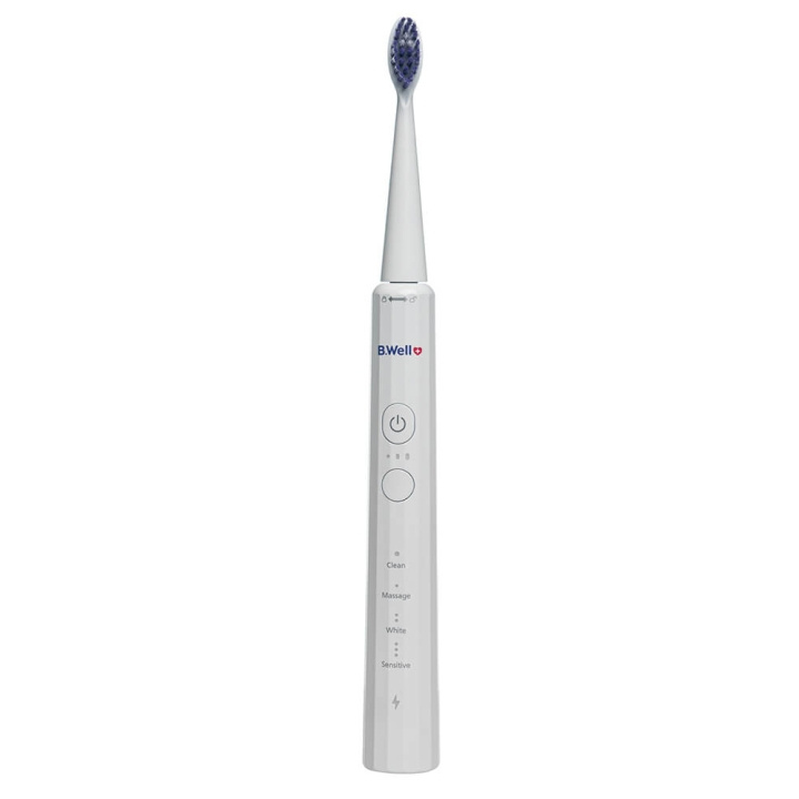 B.WELL Electric Toothbrush Sonic MED-870 White in the group BEAUTY & HEALTH / Oral care / Electric toothbrushes at TP E-commerce Nordic AB (C71437)