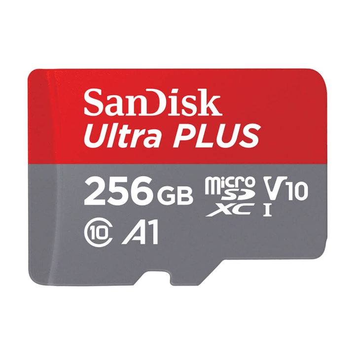 SanDisk MicroSDXC Ultra Plus 256GB 160MB/s A1 C10 UHS-1 in the group HOME ELECTRONICS / Storage media / Memory cards / MicroSD/HC/XC at TP E-commerce Nordic AB (C71481)