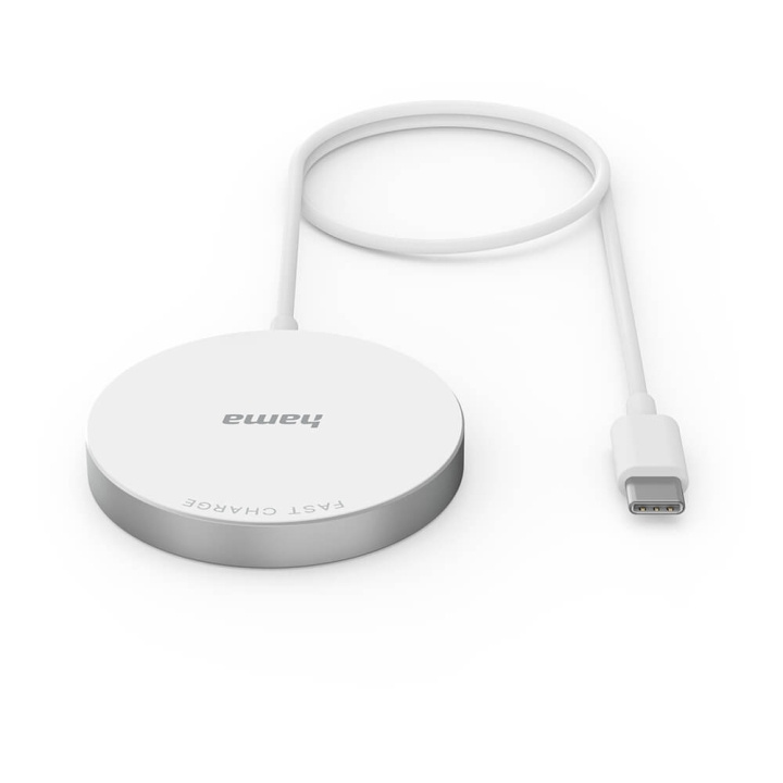 Hama MagCharge FC 15 Wireless Charger 15W White in the group SMARTPHONE & TABLETS / Chargers & Cables / Wireless Qi chargers at TP E-commerce Nordic AB (C71482)