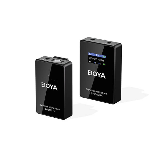 BOYA Wireless UHF Microphone x1 BY-EM5-K1 in the group HOME ELECTRONICS / Audio & Picture / Handheld Microphones at TP E-commerce Nordic AB (C71527)