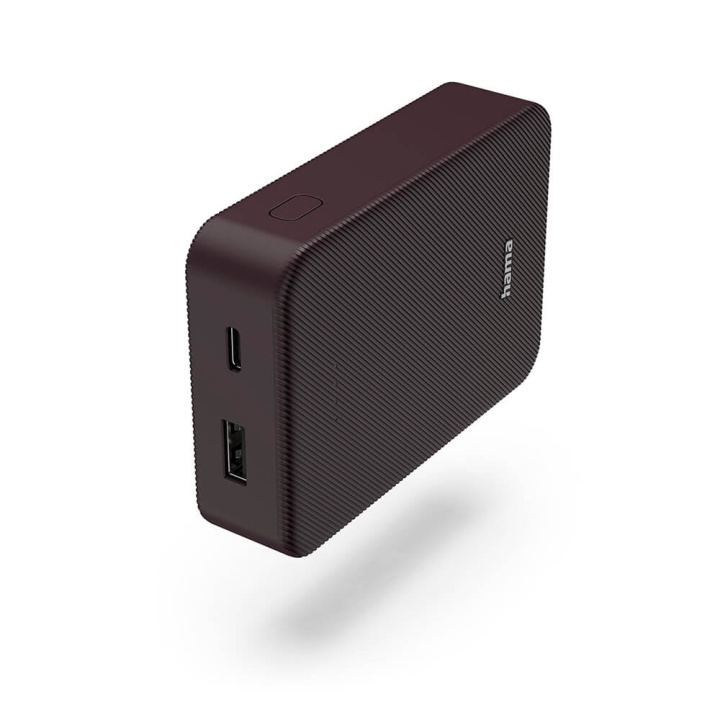 Hama Powerbank Colour 10 10000mAh USB-C+USB-A Plum in the group SMARTPHONE & TABLETS / Chargers & Cables / Powerbanks at TP E-commerce Nordic AB (C71531)