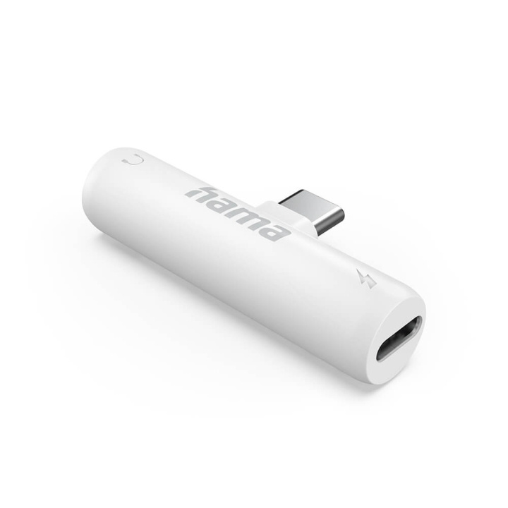 Hama Adapter Audio USB-C White in the group SMARTPHONE & TABLETS / Chargers & Cables / Adapters at TP E-commerce Nordic AB (C71550)