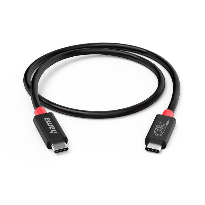 Hama Cable USB-C USB 4.0 Gen2 20 Gbit/s 240W 2.0m Black in the group COMPUTERS & PERIPHERALS / Computer cables / USB / USB-C at TP E-commerce Nordic AB (C71591)