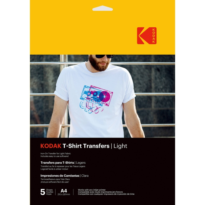 Kodak T-Shirt Transfers Light Textile A4 x5pcs in the group HOME ELECTRONICS / Photo & Video / Photo equipment / Other at TP E-commerce Nordic AB (C71675)