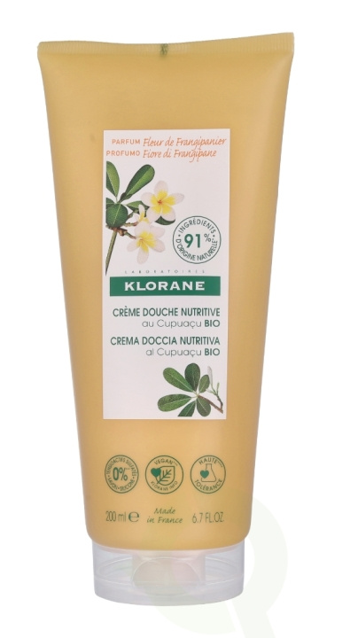 Klorane Shower Cream With Organic Cupuacu Frangipani Flower 200 ml in the group BEAUTY & HEALTH / Skin care / Body health / Bath & Shower gels at TP E-commerce Nordic AB (C73480)