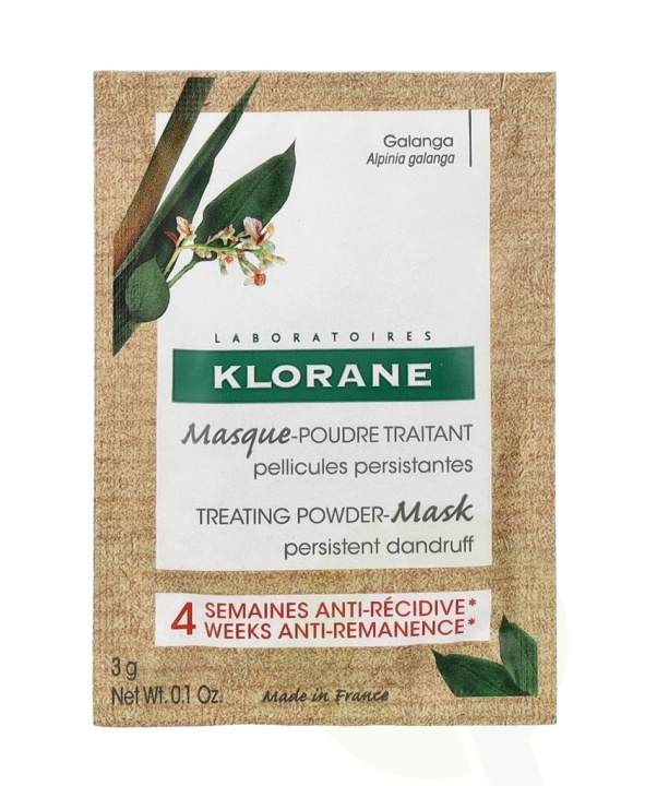 Klorane Treating Powder Mask - Galanga 24 g 8x3gr in the group BEAUTY & HEALTH / Hair & Styling / Hair care / Hair Mask at TP E-commerce Nordic AB (C73484)