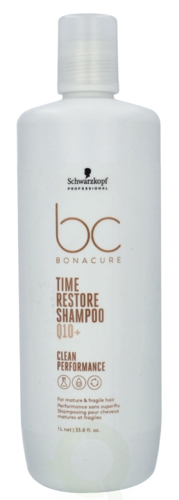 Schwarzkopf Bonacure Q10+ Time Restore Shampoo 1000 ml in the group BEAUTY & HEALTH / Hair & Styling / Hair care / Schampoo at TP E-commerce Nordic AB (C73796)