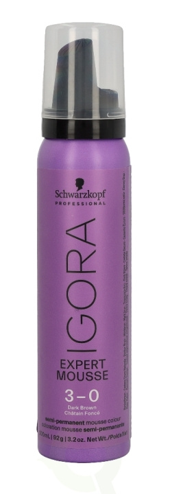 Schwarzkopf Igora Expert Mousse 100 ml 3-0 in the group BEAUTY & HEALTH / Hair & Styling / Hair styling / Hair mousse at TP E-commerce Nordic AB (C73825)