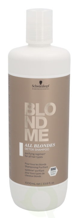 Schwarzkopf Blond Me All Blondes Detox Shampoo 1000 ml For All Hair Types in the group BEAUTY & HEALTH / Hair & Styling / Hair care / Schampoo at TP E-commerce Nordic AB (C73839)