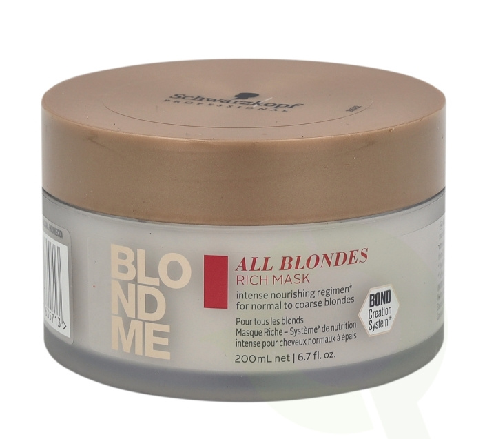 Schwarzkopf Blond Me All Blondes Rich Mask 200 ml For Normal To Coarse Blondes in the group BEAUTY & HEALTH / Hair & Styling / Hair care / Hair Mask at TP E-commerce Nordic AB (C73845)