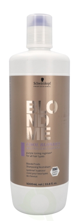 Schwarzkopf Blond Me Cool Blondes Neutralizing Shampoo 1000 ml For All Hair Types in the group BEAUTY & HEALTH / Hair & Styling / Hair care / Schampoo at TP E-commerce Nordic AB (C73850)