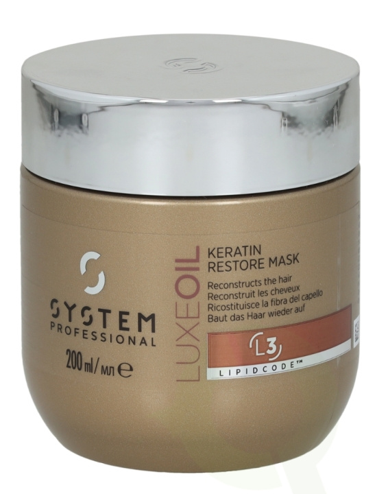 Wella System P. - Luxe Oil Mask L3 200 ml Keratin Restore in the group BEAUTY & HEALTH / Hair & Styling / Hair care / Hair Mask at TP E-commerce Nordic AB (C74062)