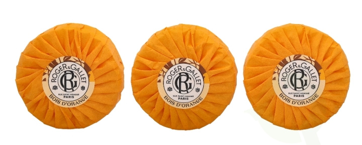 Roger & Gallet Bois D\'Orange Soap Bar Set 300 g 3x100gr in the group BEAUTY & HEALTH / Skin care / Body health / Scented soaps at TP E-commerce Nordic AB (C74526)