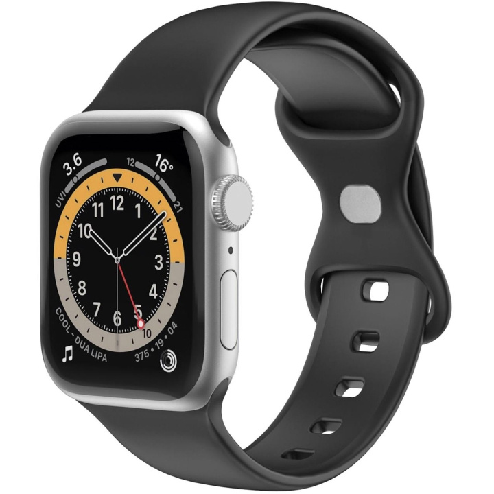 Celly Armband till Apple Watch 42/44/45mm Silikon Svart in the group SMARTPHONE & TABLETS / Excercise, home & leisure / Apple Watch & Accessories / Accessories at TP E-commerce Nordic AB (C74709)