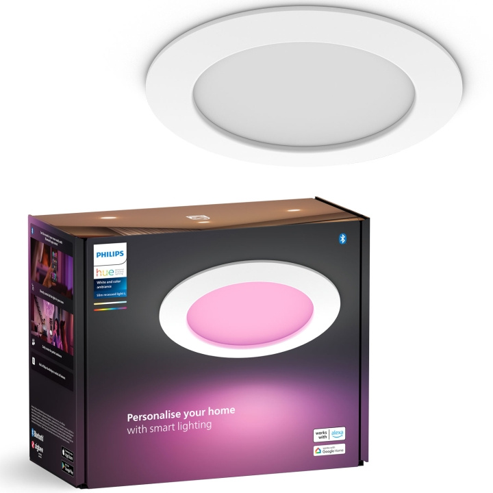 Philips Hue Slim Downlight L 170mm White and Color Ambiance Vit 1-pack in the group HOME ELECTRONICS / Lighting / Ceiling lights at TP E-commerce Nordic AB (C74718)