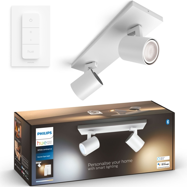 Philips Hue Runner White Ambiance 2 spot 800 lm Vit in the group HOME ELECTRONICS / Lighting / Ceiling lights at TP E-commerce Nordic AB (C74722)