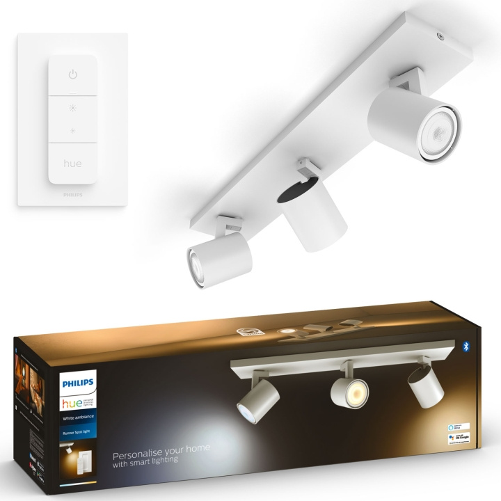 Philips Hue Runner White Ambiance 3 spot 1200 lm Vit in the group HOME ELECTRONICS / Lighting / Ceiling lights at TP E-commerce Nordic AB (C74723)