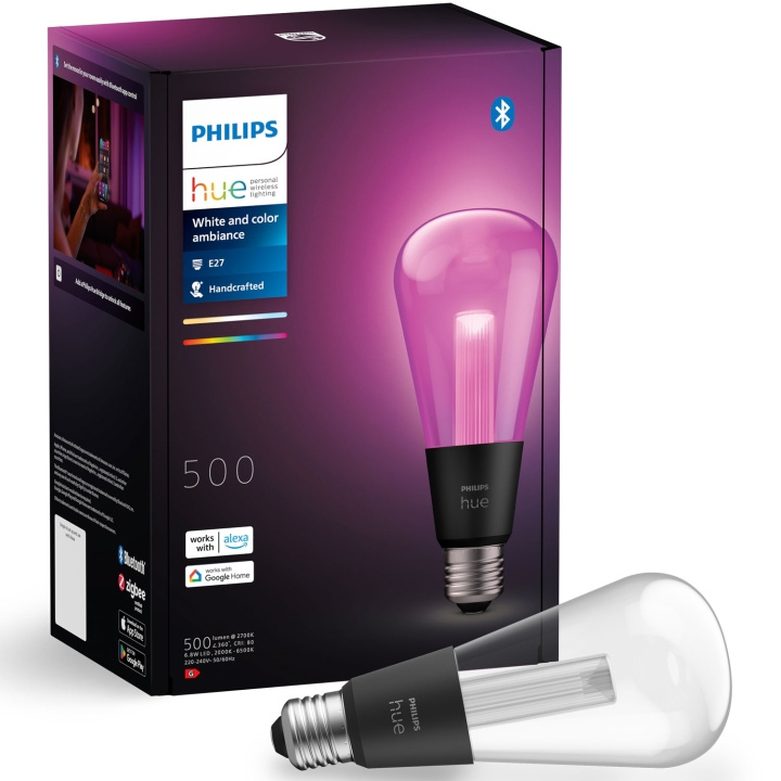 Philips Hue Lightguide Edison ST72 E27 White and Color Ambiance in the group HOME ELECTRONICS / Lighting / LED lamps at TP E-commerce Nordic AB (C74727)