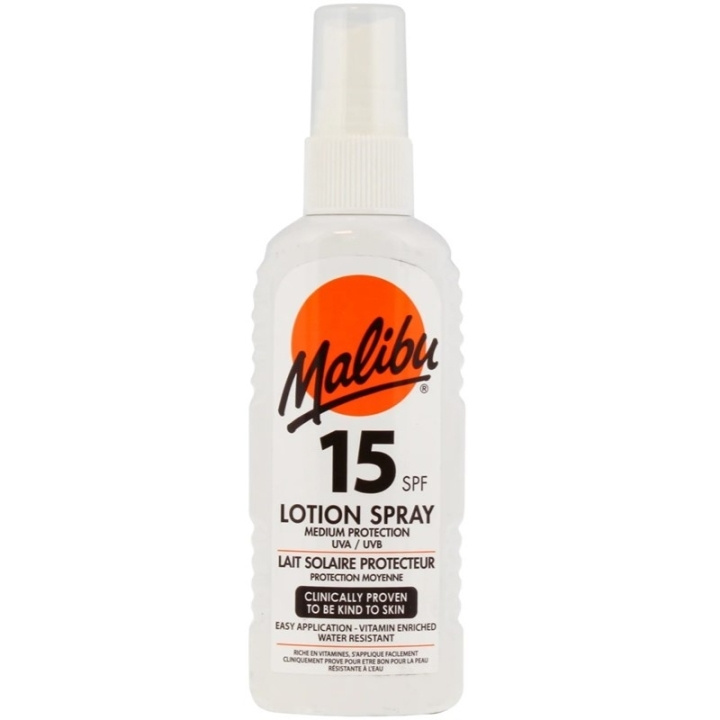 Malibu Sun Lotion Spray SPF15 100ml in the group BEAUTY & HEALTH / Skin care / Tanning / Sunscreen at TP E-commerce Nordic AB (C74753)