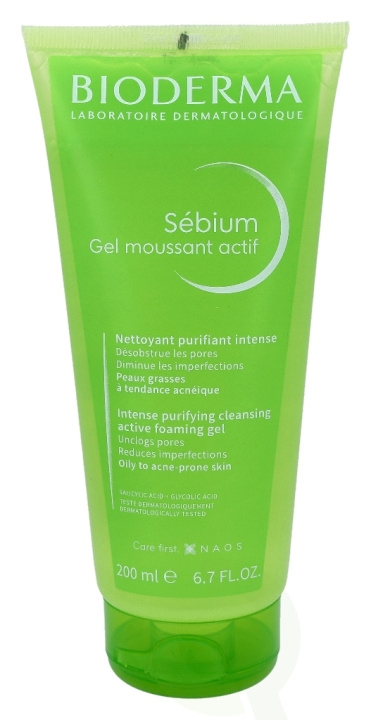 Bioderma Sebium Gel Moussant Actif Foaming Gel 200 ml Oily To Acne-Prone Skin in the group BEAUTY & HEALTH / Skin care / Face / Cleaning at TP E-commerce Nordic AB (C74849)