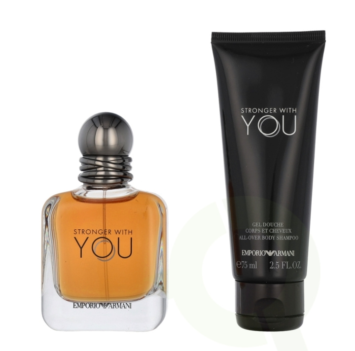 Armani Stronger With You Giftset 125 ml Edt Spray 50ml/Shower Gel 75ml in the group BEAUTY & HEALTH / Gift sets / Gift sets for him at TP E-commerce Nordic AB (C74992)