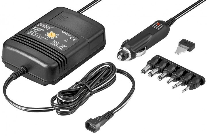 Goobay MW 292 -universal car adapter for small devices in the group COMPUTERS & PERIPHERALS / Laptops & accessories / Computer chargers / Car chargers at TP E-commerce Nordic AB (C75117)