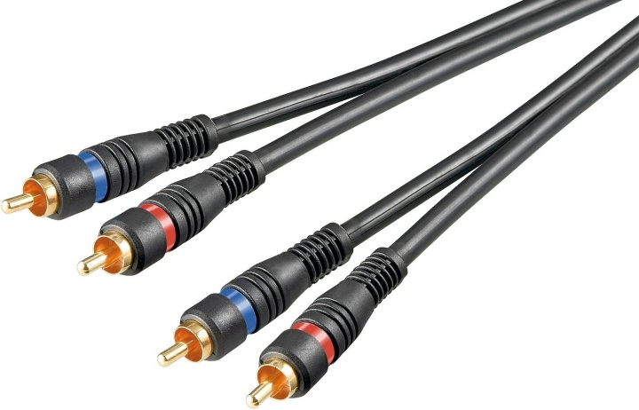 Goobay 2 x RCA - 2 x RCA audio cable, 0.2 m in the group HOME ELECTRONICS / Cables & Adapters / RCA / Cables at TP E-commerce Nordic AB (C75120)