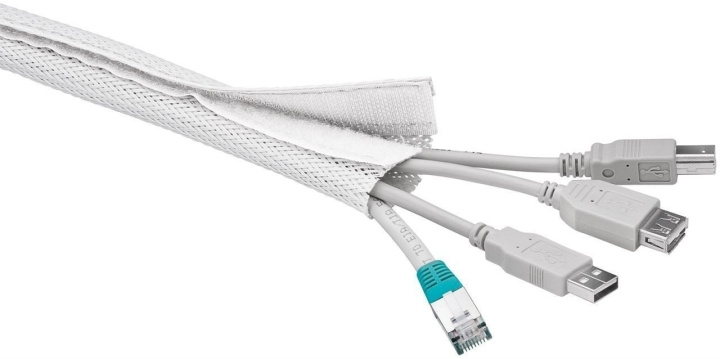 Goobay cable sock, 1,8 m, white in the group HOME ELECTRONICS / Cables & Adapters / Kable management at TP E-commerce Nordic AB (C75126)