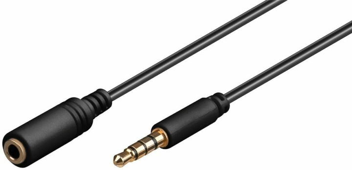 Goobay TRRS 4pin 3.5 mm male to 3.5 mm female audio extension cable, 1.5 m in the group HOME ELECTRONICS / Cables & Adapters / Audio analog / 3.5 mm at TP E-commerce Nordic AB (C75144)