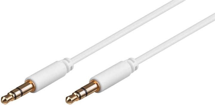 Goobay 3,5mm male to 3,5mm male audio cable, 3 m, white in the group HOME ELECTRONICS / Cables & Adapters / Audio analog / 3.5 mm at TP E-commerce Nordic AB (C75166)