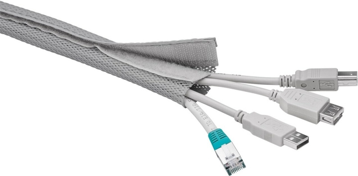 Goobay cable sock, 1,8 m, grey in the group HOME ELECTRONICS / Cables & Adapters / Kable management at TP E-commerce Nordic AB (C75188)