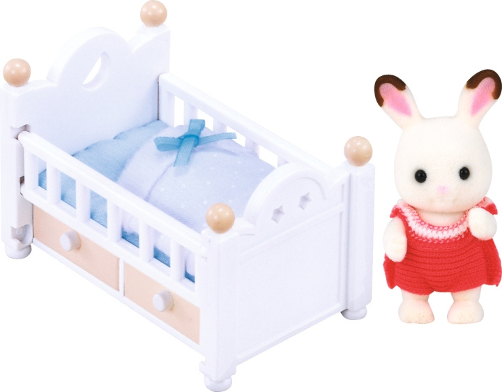 Sylvanian Families Chocolate bunny baby set (cot) in the group TOYS, KIDS & BABY PRODUCTS / Toys / Docks & Accessories at TP E-commerce Nordic AB (C75215)